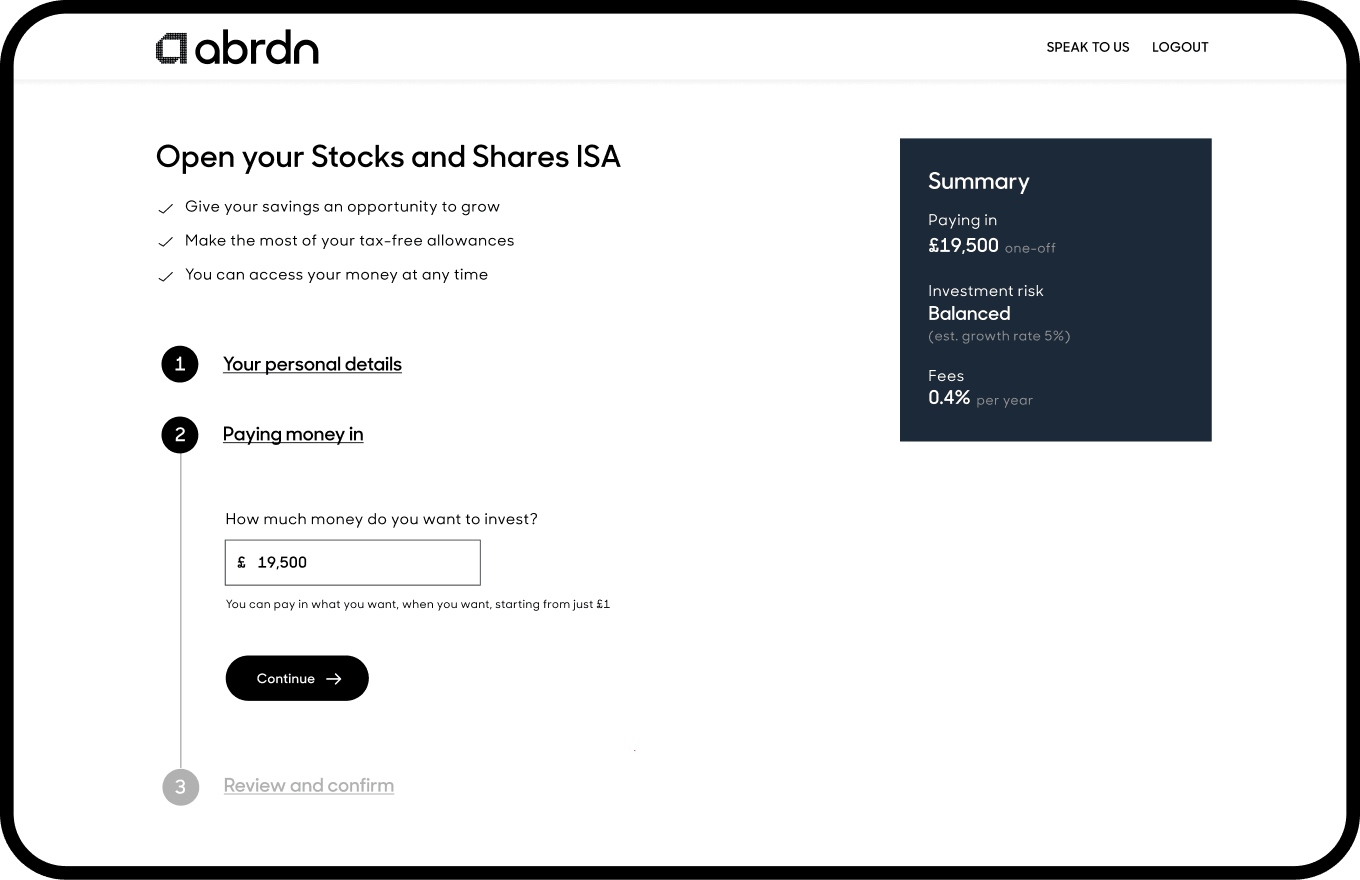 Stocks and Shares ISA proposition screen 4
