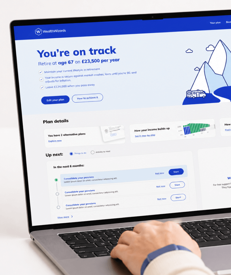 Wealth Wizards product screen